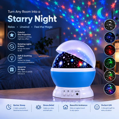 AuroraSky™ — Galaxy Star Projector Lamp