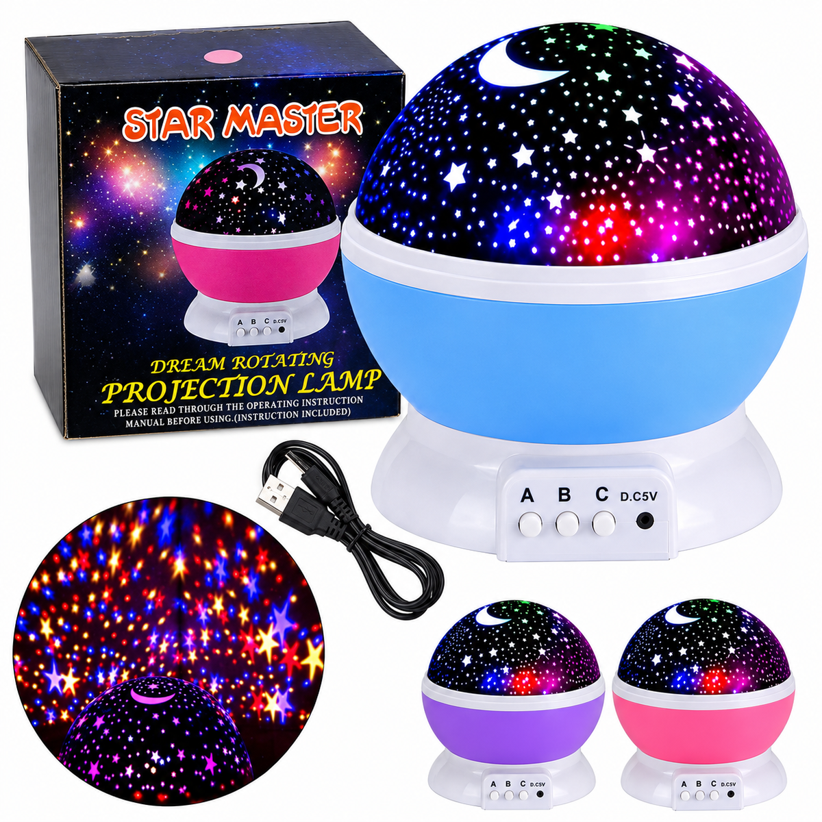 AuroraSky™ — Galaxy Star Projector Lamp