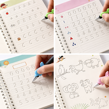 Kidscribe™- Sank Magic Reusable Practice Copybook Set Combo For Kids