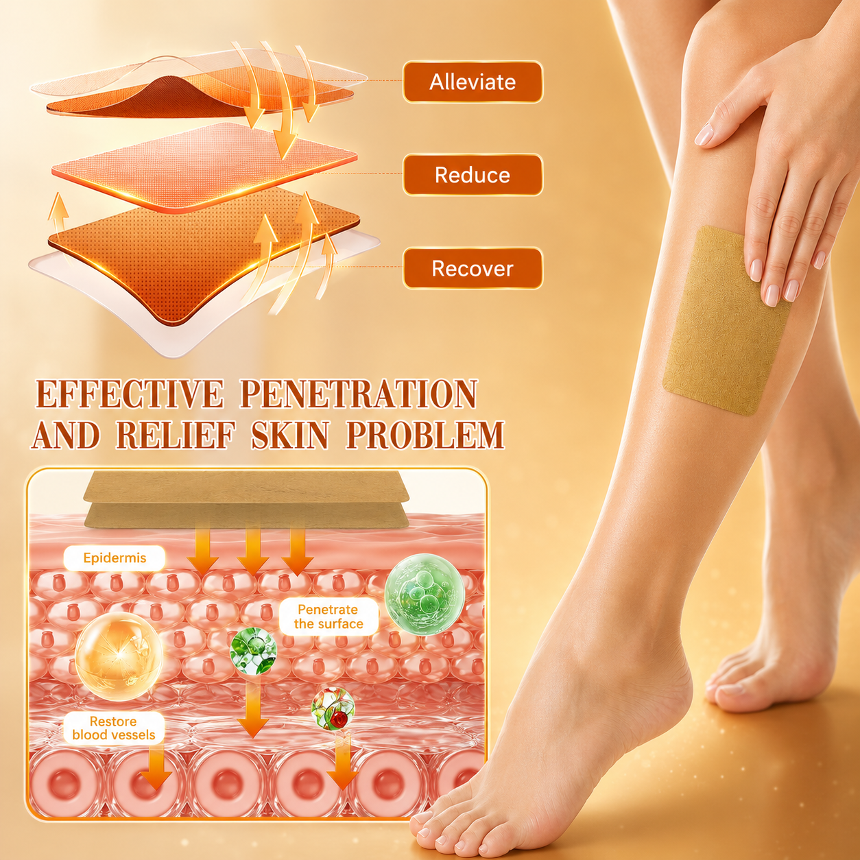 KENKO™ | Herbal Spider & Varicose Vein Patches | Natural Relief for Swelling, Tired Legs & Vein Support