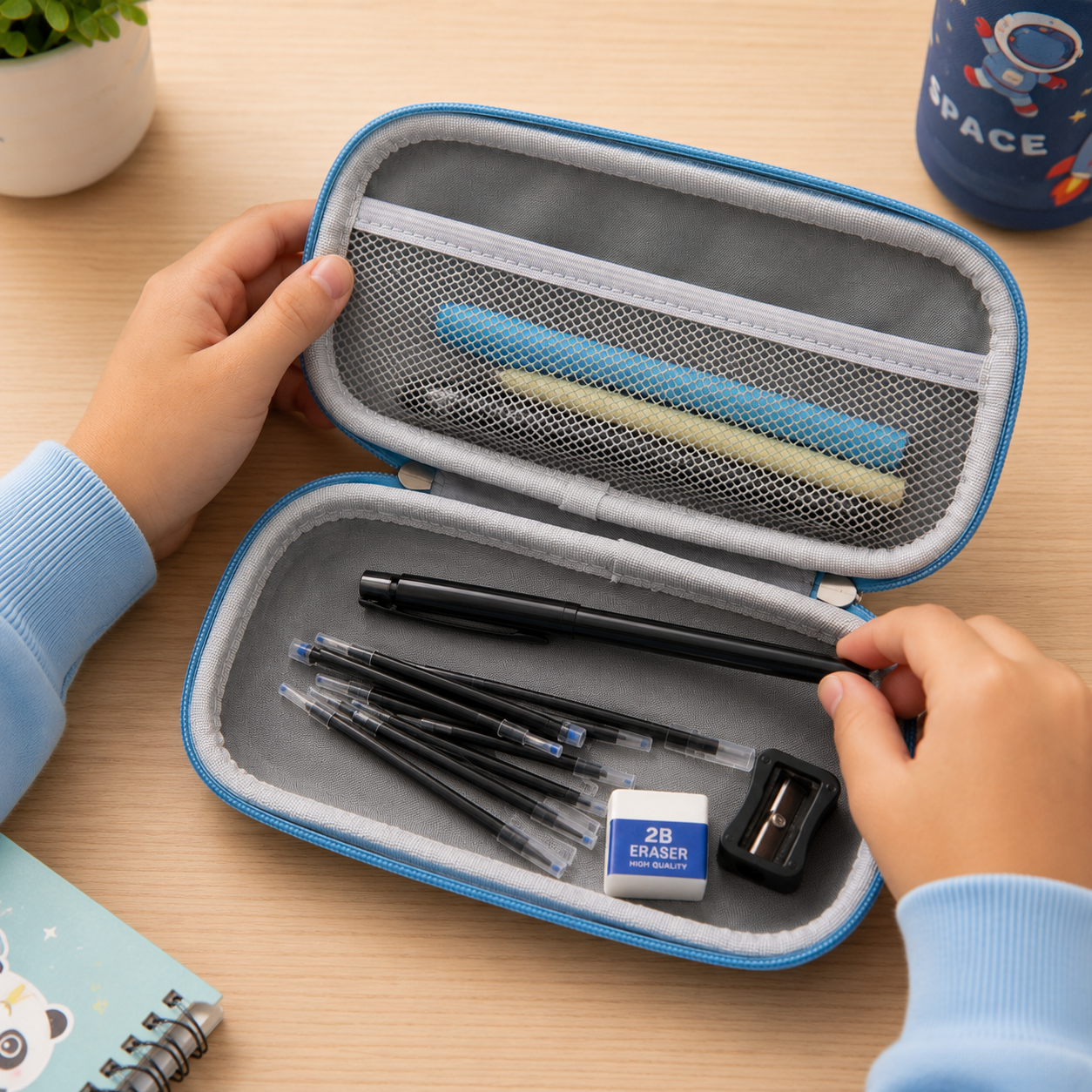 Cute Cartoon Stationery Organiser Pouch For Kids