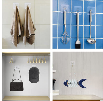 Self Adhesive Heavy Duty Waterproof Wall Hooks | No Drilling, No Wall Damage