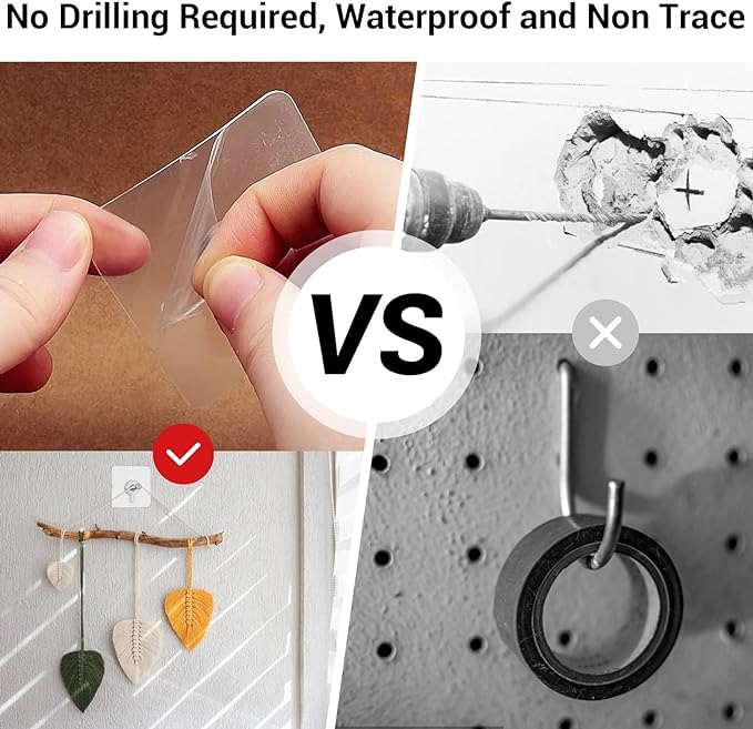 Self Adhesive Heavy Duty Waterproof Wall Hooks | No Drilling, No Wall Damage