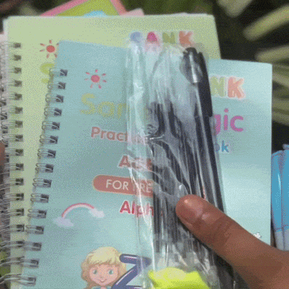 Kidscribe™- Sank Magic Reusable Practice Copybook Set Combo For Kids