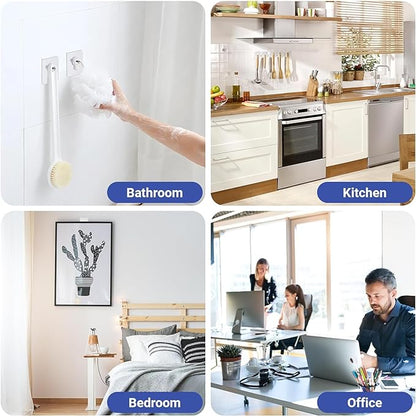 Self Adhesive Heavy Duty Waterproof Wall Hooks | No Drilling, No Wall Damage